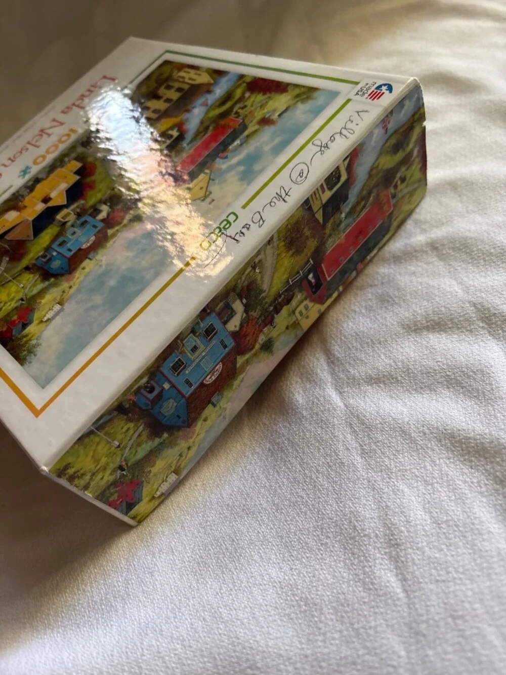 Linda Nelson Stocks Village At The Bay 1000-Piece Jigsaw Puzzle By Ceaco